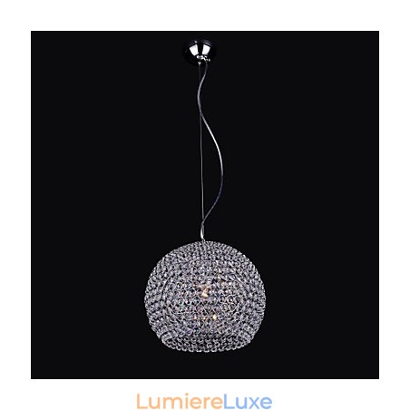 Lustre en métal chromé de style mini lanterne Lustre en métal chromé de style mini lanterne