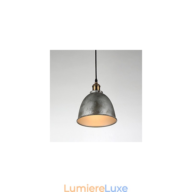 1 lampe suspendue style industriel vintage antique en fer et métal