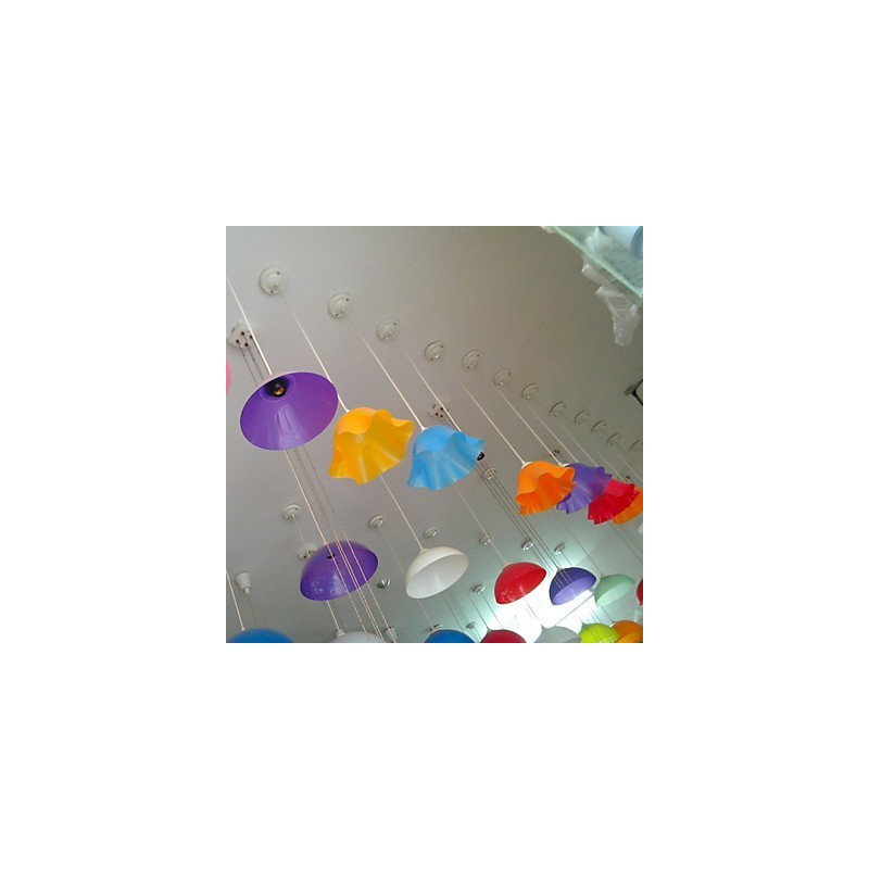 Lampe de supermarché à tête unique en acrylique transparent avec éclairage de cheminée