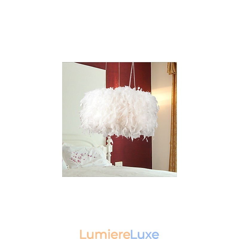 Lustre en plumes tendance et moderne, très tendance