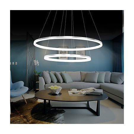 Suspension design moderne 4 anneaux doubles en acrylique de haute qualité Suspension design moderne 4 anneaux doubles en acrylique de haute qualité