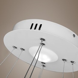 Suspension design moderne 4 anneaux doubles en acrylique de haute qualité