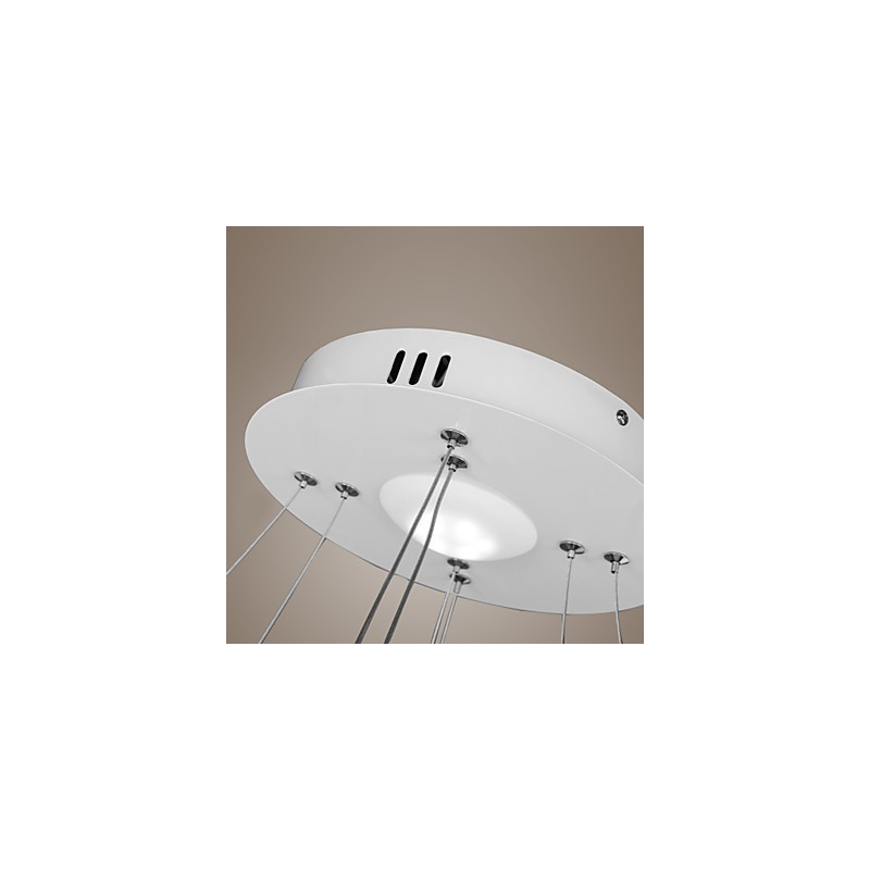 Suspension design moderne 4 anneaux doubles en acrylique de haute qualité