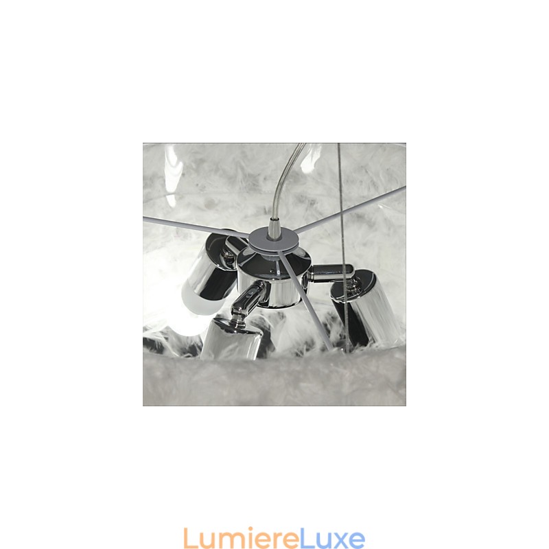 Lustre en plumes tendance et moderne, très tendance
