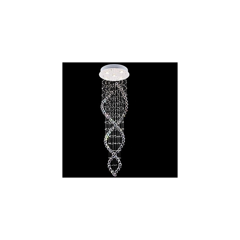 Suspension en métal galvanisé et cristal, style moderne, contemporain, traditionnel, classique, rustique, style lodge, vintage, style country island