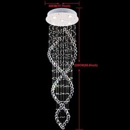 Suspension en métal galvanisé et cristal, style moderne, contemporain, traditionnel, classique, rustique, style lodge, vintage, style country island
