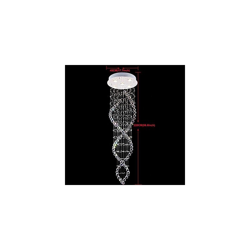 Suspension en métal galvanisé et cristal, style moderne, contemporain, traditionnel, classique, rustique, style lodge, vintage, style country island