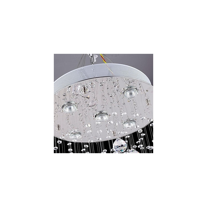 Suspension en métal galvanisé et cristal, style moderne, contemporain, traditionnel, classique, rustique, style lodge, vintage, style country island