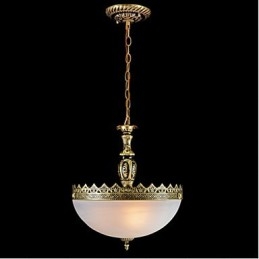 Suspension traditionnelle classique vintage rétro en métal bronze