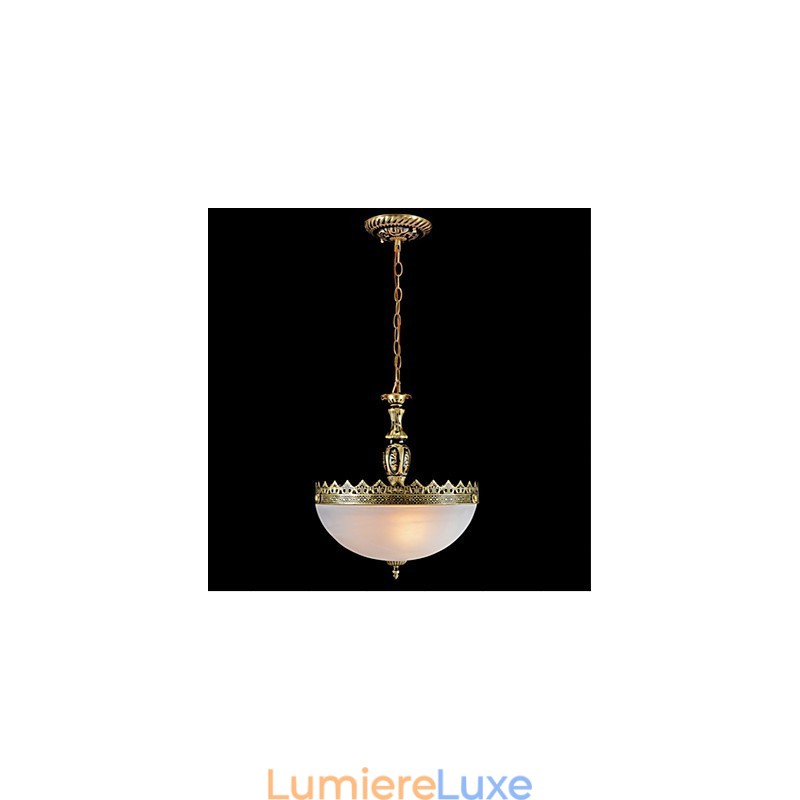 Suspension traditionnelle classique vintage rétro en métal bronze