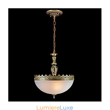Suspension traditionnelle classique vintage rétro en métal bronze Suspension traditionnelle classique vintage rétro en métal bronze