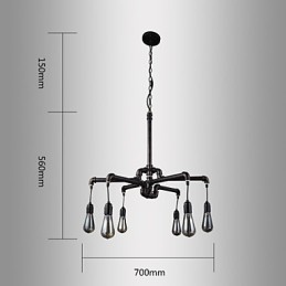 Plafonnier rétro en métal pour café