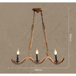 Suspension traditionnelle classique vintage rétro en métal galvanisé