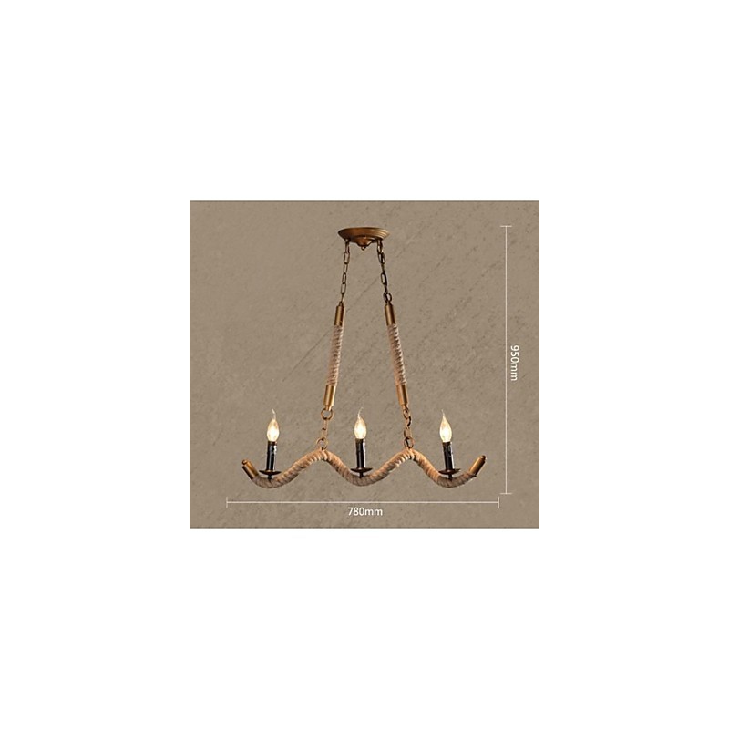 Suspension traditionnelle classique vintage rétro en métal galvanisé