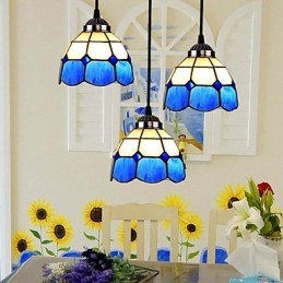 Lampes et lanternes en verre à abat-jour contracté européen de la Méditerranée