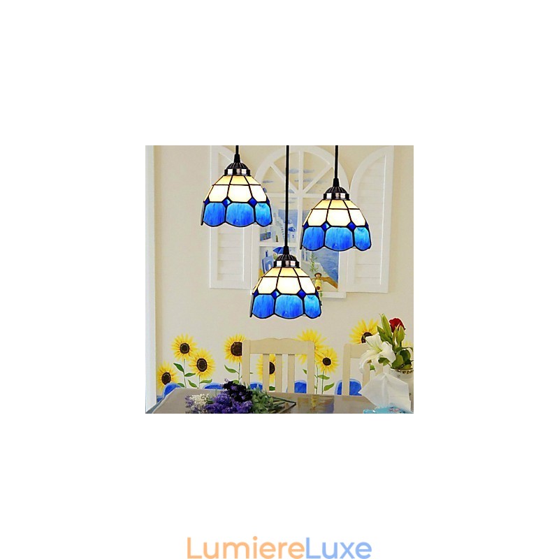 Lampes et lanternes en verre à abat-jour contracté européen de la Méditerranée