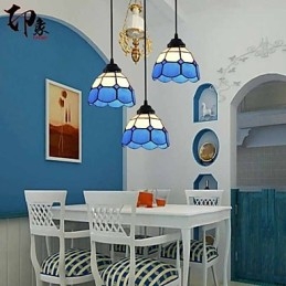 Lampes et lanternes en verre à abat-jour contracté européen de la Méditerranée