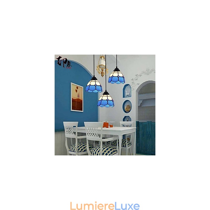Lampes et lanternes en verre à abat-jour contracté européen de la Méditerranée