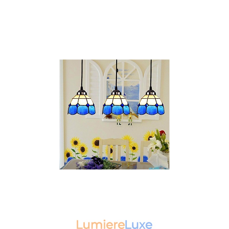 Lampes et lanternes en verre à abat-jour contracté européen de la Méditerranée