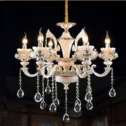 Lampe simple de luxe européenne en alliage de zinc et jade doré