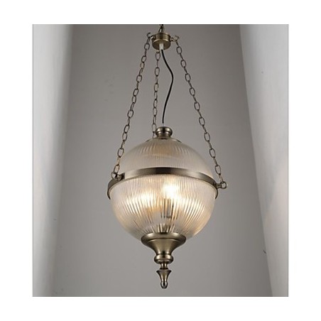 Lustre en fer, bronze, lampe en verre Lustre en fer, bronze, lampe en verre