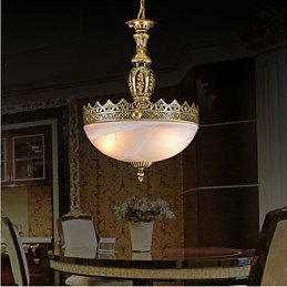 Suspension traditionnelle classique vintage rétro en métal bronze