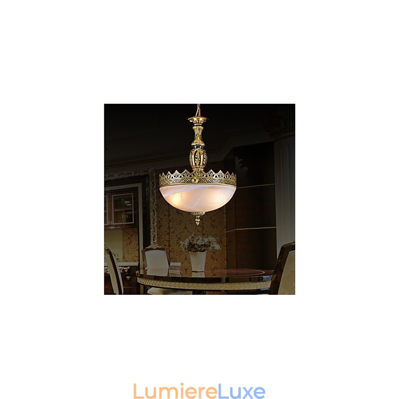 Suspension traditionnelle classique vintage rétro en métal bronze