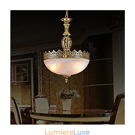 Suspension traditionnelle classique vintage rétro en métal bronze Suspension traditionnelle classique vintage rétro en métal bronze