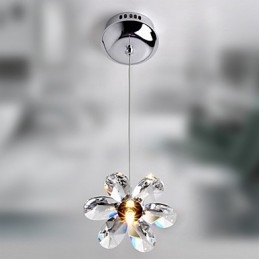 Suspension moderne contemporaine en cristal galvanisé de style mini