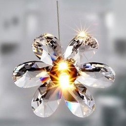 Suspension moderne contemporaine en cristal galvanisé de style mini