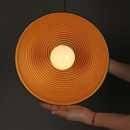Lampe créative ronde en fer forgé pour cheminée, style rétro, noir et blanc