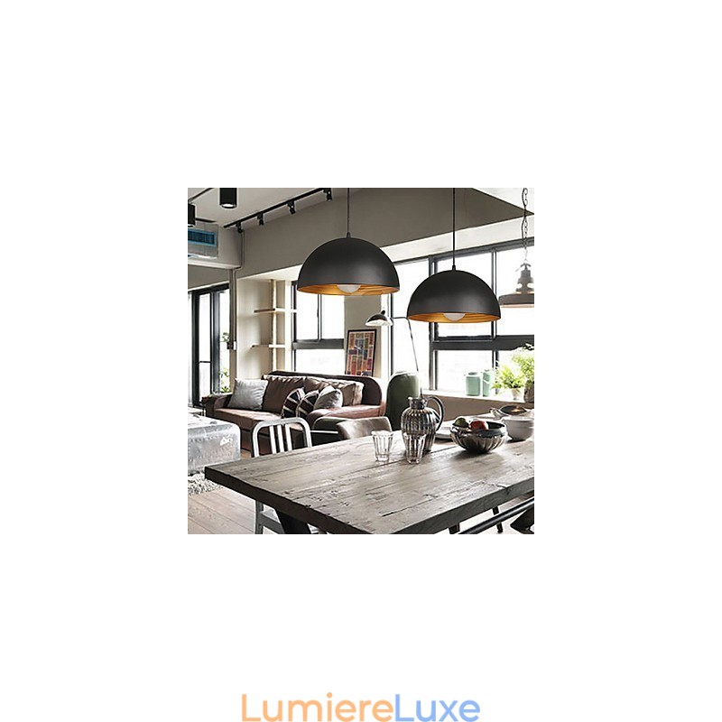 Lampe créative ronde en fer forgé pour cheminée, style rétro, noir et blanc