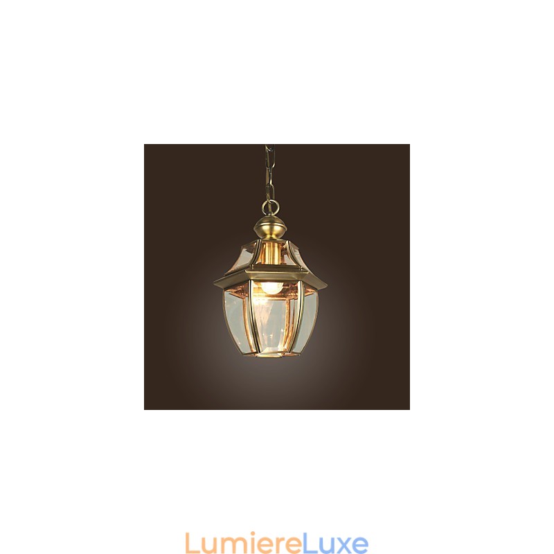 Suspension galvanisée de style mini lanterne classique traditionnelle