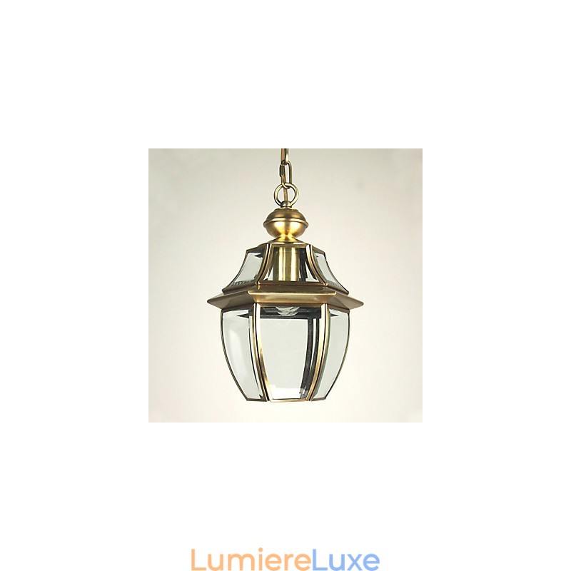 Suspension galvanisée de style mini lanterne classique traditionnelle