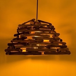 Plafonniers rétro classiques en bois, lampes suspendues simples, lampe suspendue de café