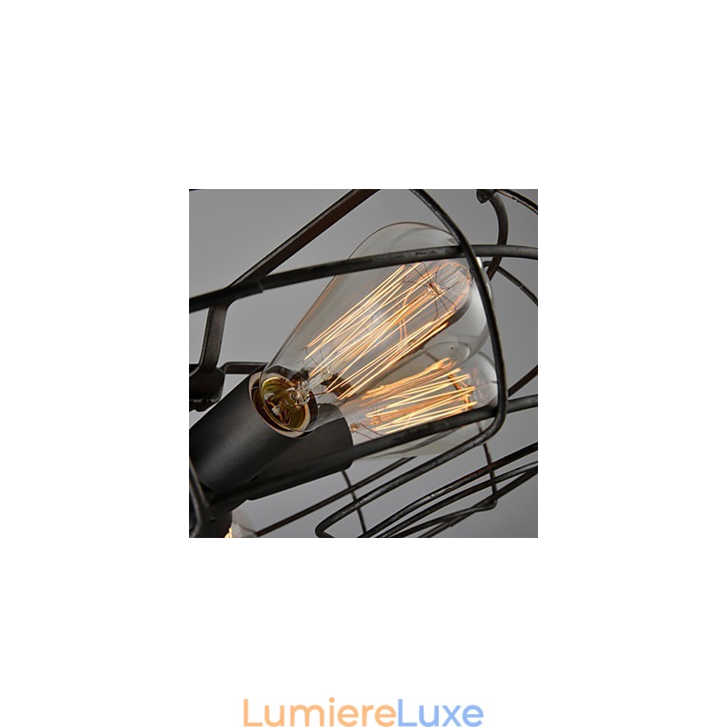 Lampe de designer industrielle de style country américain Lampe personnalisée Plafonniers européens rétro en forme de ventilateur