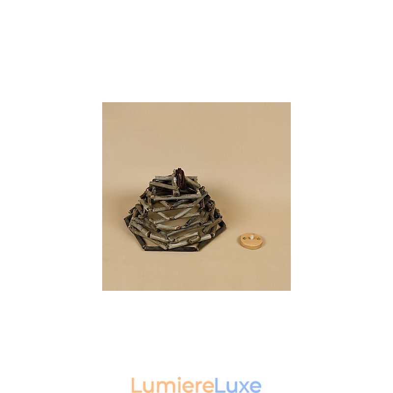 Plafonniers rétro classiques en bois, lampes suspendues simples, lampe suspendue de café