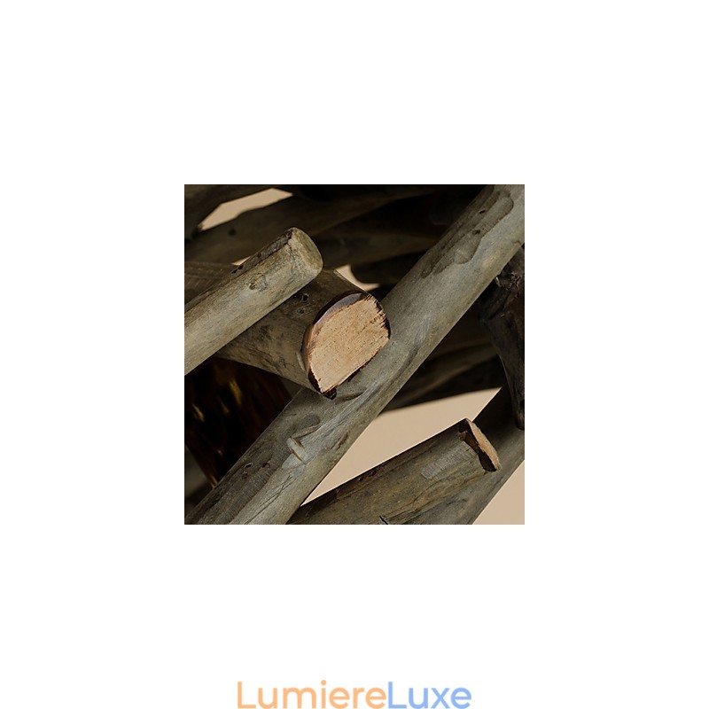 Plafonniers rétro classiques en bois, lampes suspendues simples, lampe suspendue de café