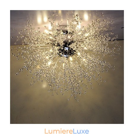Suspension en cristal G4 en acier inoxydable, diamètre 90 cm Suspension en cristal G4 en acier inoxydable, diamètre 90 cm
