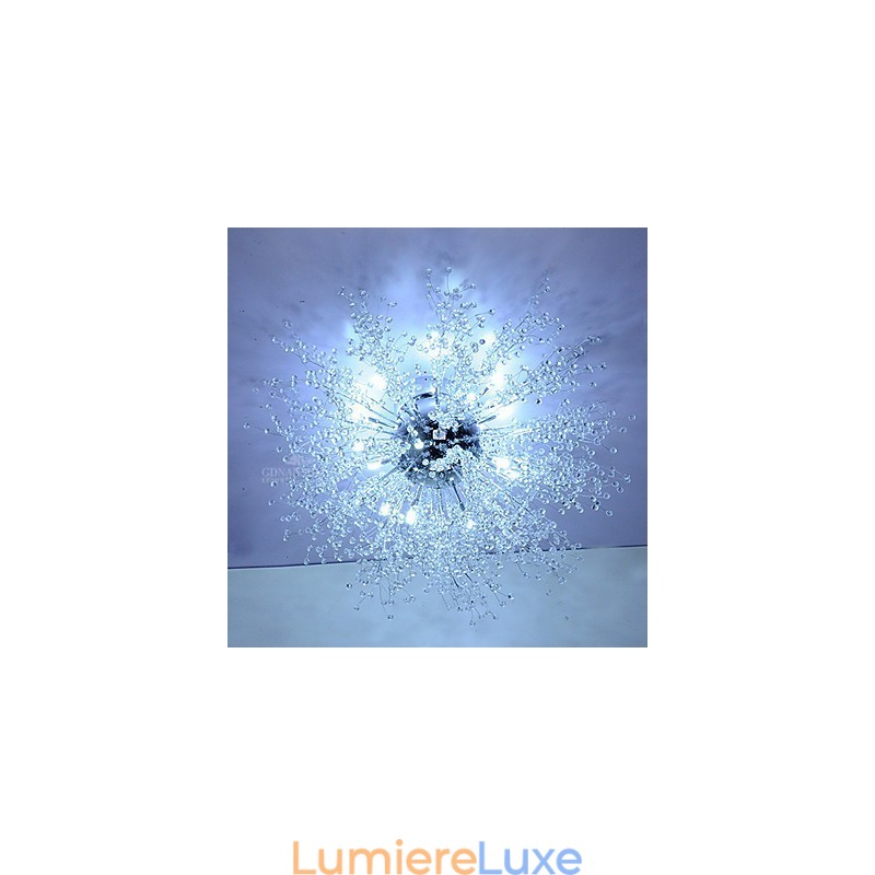 Suspension en cristal G4 en acier inoxydable, diamètre 90 cm
