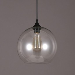Lampe suspendue à tête unique en forme de boule de verre, style rural, style nordique et créatif américain