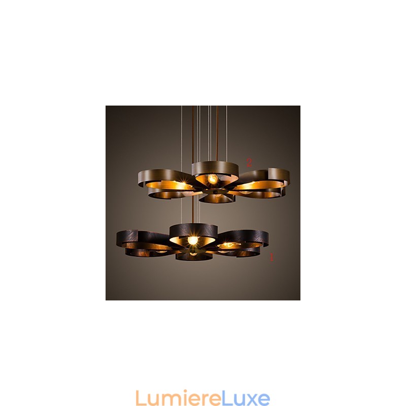 Plafonniers rétro classiques en métal, lampes suspendues simples, lampe suspendue de café