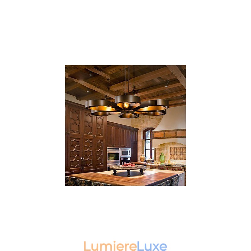 Plafonniers rétro classiques en métal, lampes suspendues simples, lampe suspendue de café