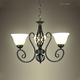 Jane Le lustre est contracté en fer forgé Lampes d'éclairage décoratives créatives de style européen