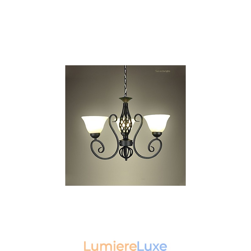 Jane Le lustre est contracté en fer forgé Lampes d'éclairage décoratives créatives de style européen