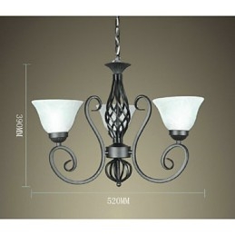 Jane Le lustre est contracté en fer forgé Lampes d'éclairage décoratives créatives de style européen