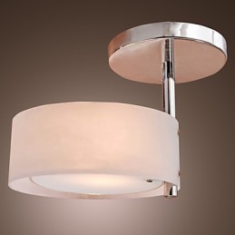 Lustre moderne contemporain en métal chromé de style mini, montage encastré, pour garage