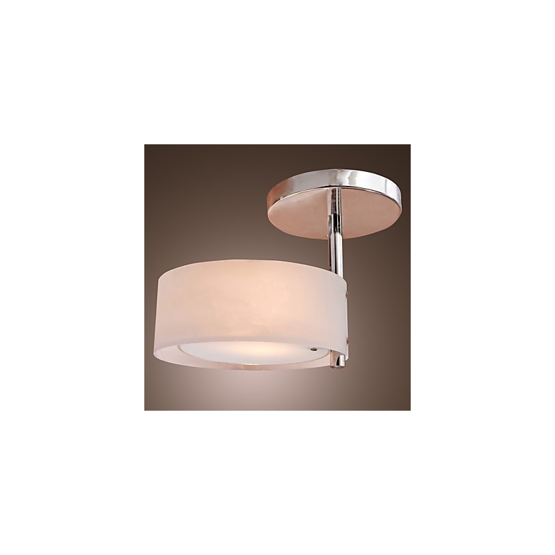 Lustre moderne contemporain en métal chromé de style mini, montage encastré, pour garage