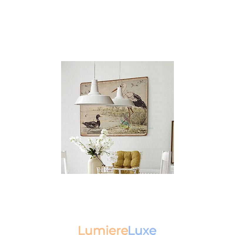 Lampe suspendue industrielle à tête unique de style loft, restaurée selon des méthodes anciennes, pour studio d'art