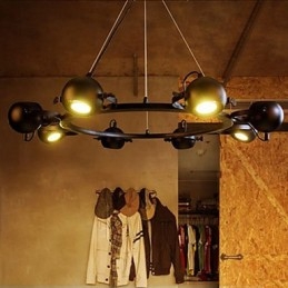 Lustre vintage en fer, style industriel créatif